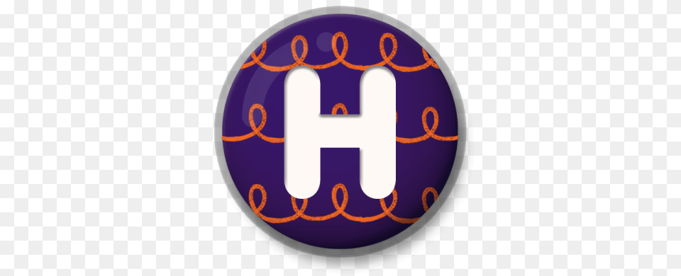 Letter H Festive Roundlet, Badge, Logo, Symbol, Disk Png Image
