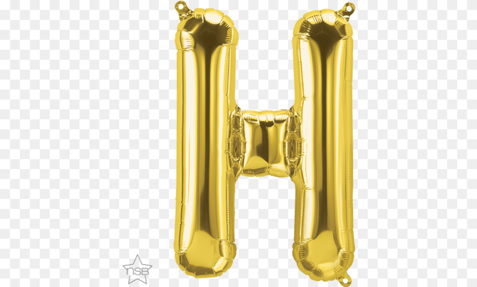 Letter H Gold Balloon, Brass Section, Flugelhorn, Musical Instrument, Smoke Pipe Free Png