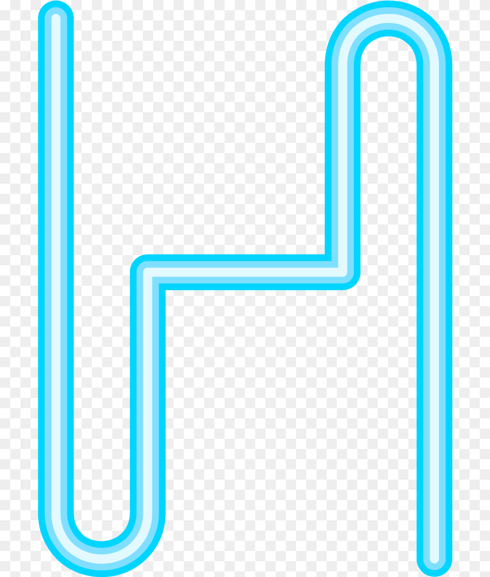 Letter H Image, Light, Neon Png