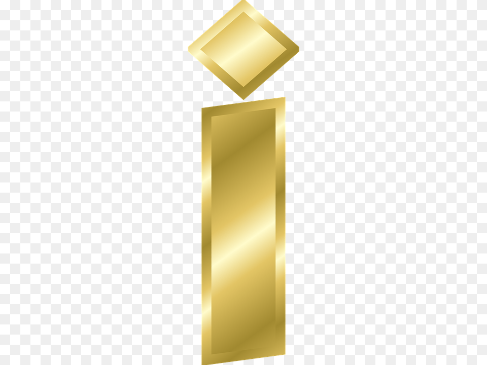 Letter I, Gold, Mailbox Png Image