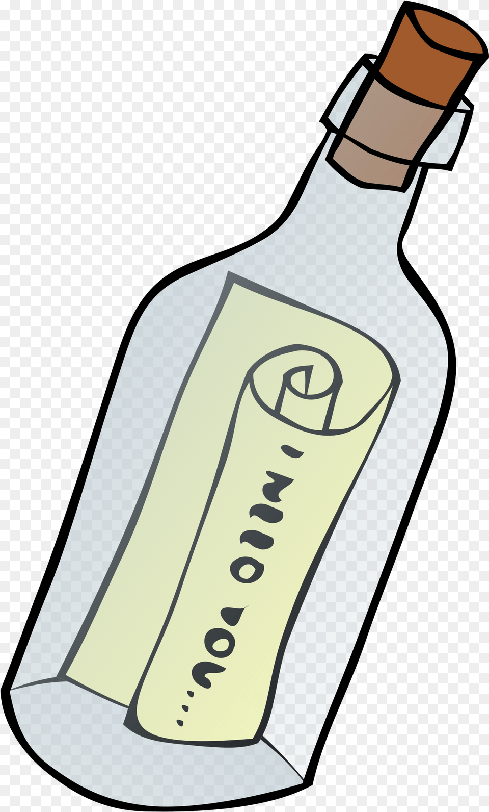 Letter In A Bottle Clipart, Alcohol, Beverage, Liquor, Wine Free Png