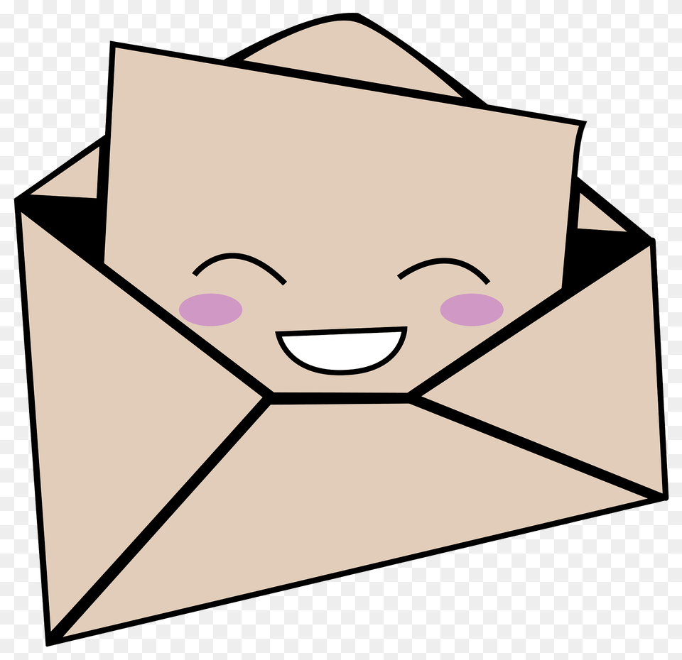 Letter In An Envelope Smiling Face Clipart, Mail, Blackboard Png