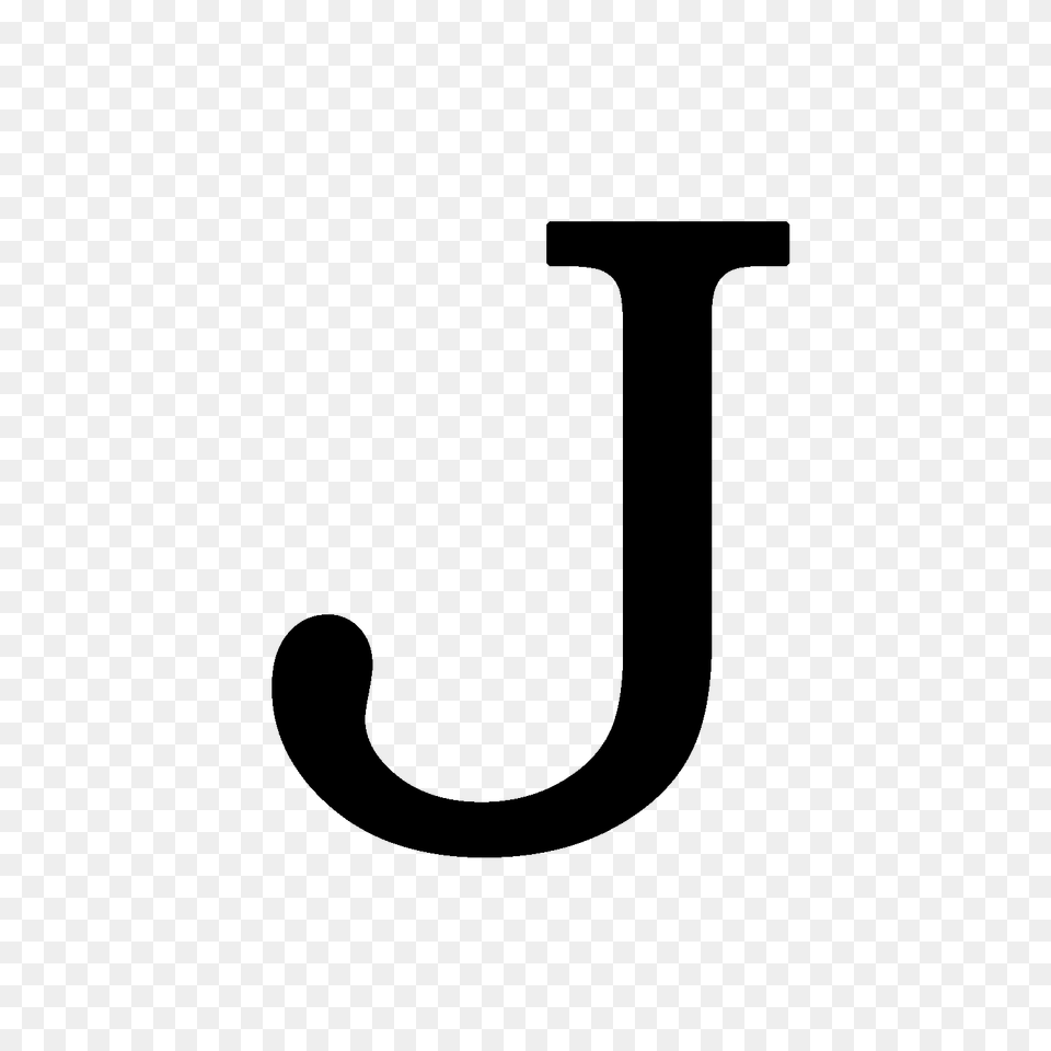 Letter J, Gray Free Png