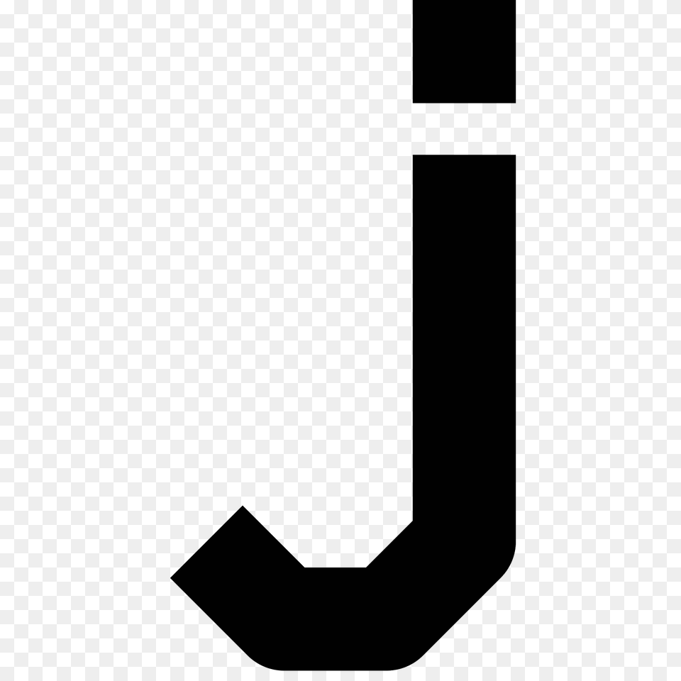 Letter J Icon, Gray Png Image