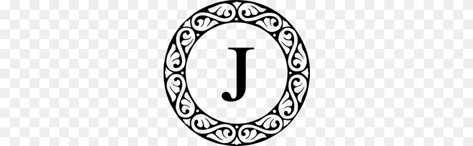 Letter J Monogram Clip Art, Gray Png