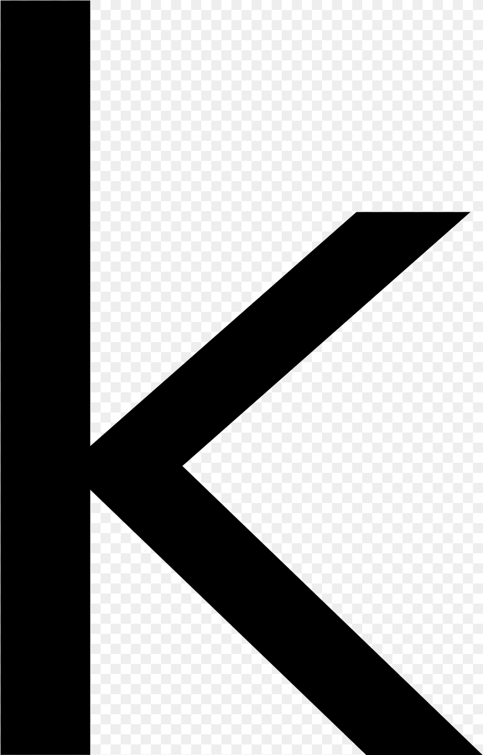 Letter K, Gray Free Png