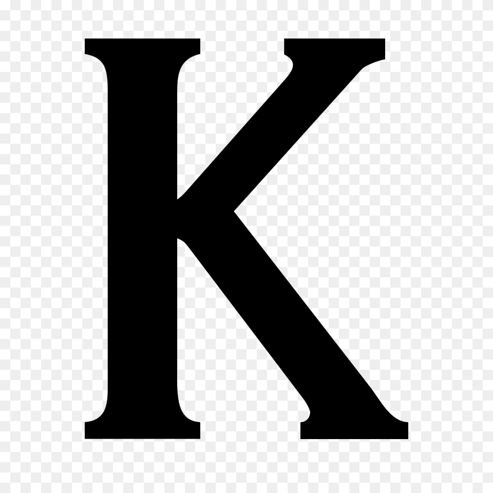 Letter K, Gray Free Png