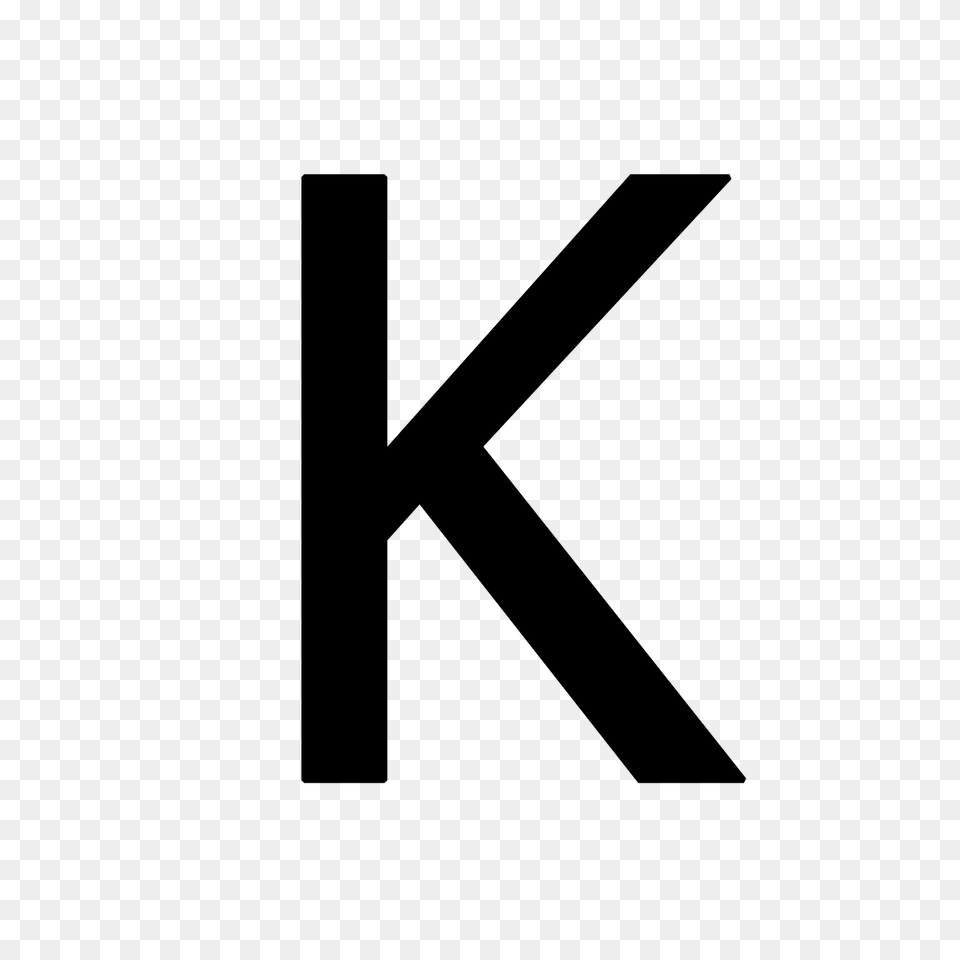 Letter K, Gray Png