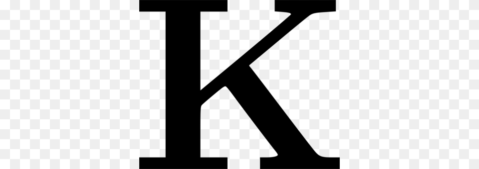 Letter K Alphabet Initial, Gray Png Image