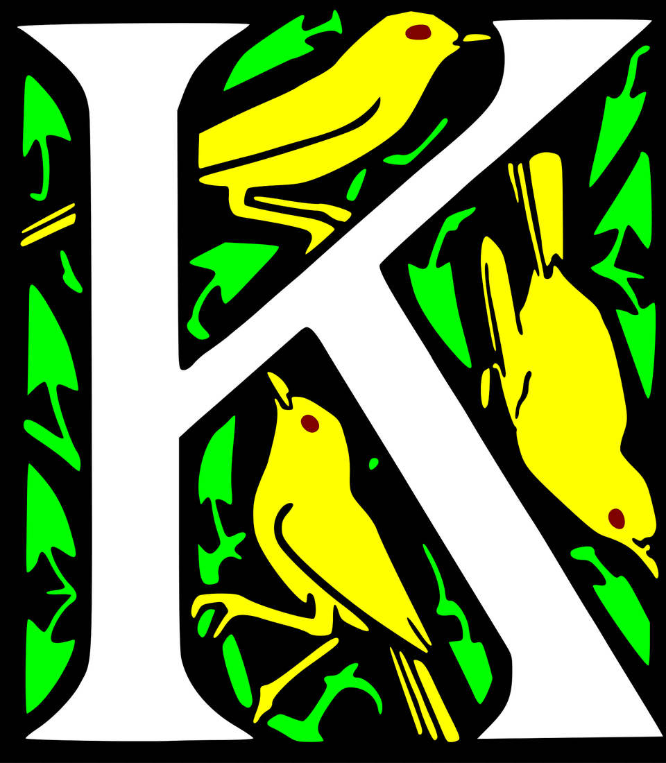 Letter K Clipart, Text, Animal, Bird, Canary Png Image