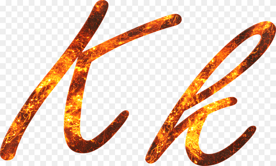 Letter K Fire Embers Lava Font Write Type Fonts K Name Letter, Text, Handwriting, Blade, Dagger Free Png Download