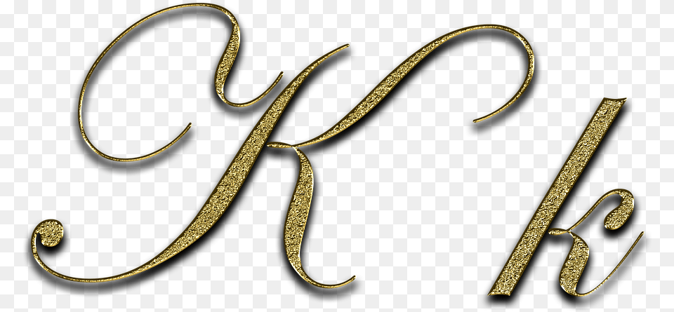 Letter K Gold Font Letter K Write Type Fonts Kamryn In Cursive, Calligraphy, Handwriting, Text, Blade Free Png Download