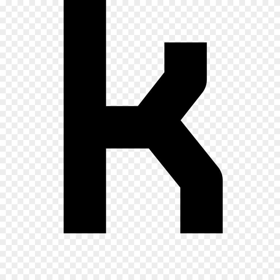 Letter K Icon, Gray Free Transparent Png