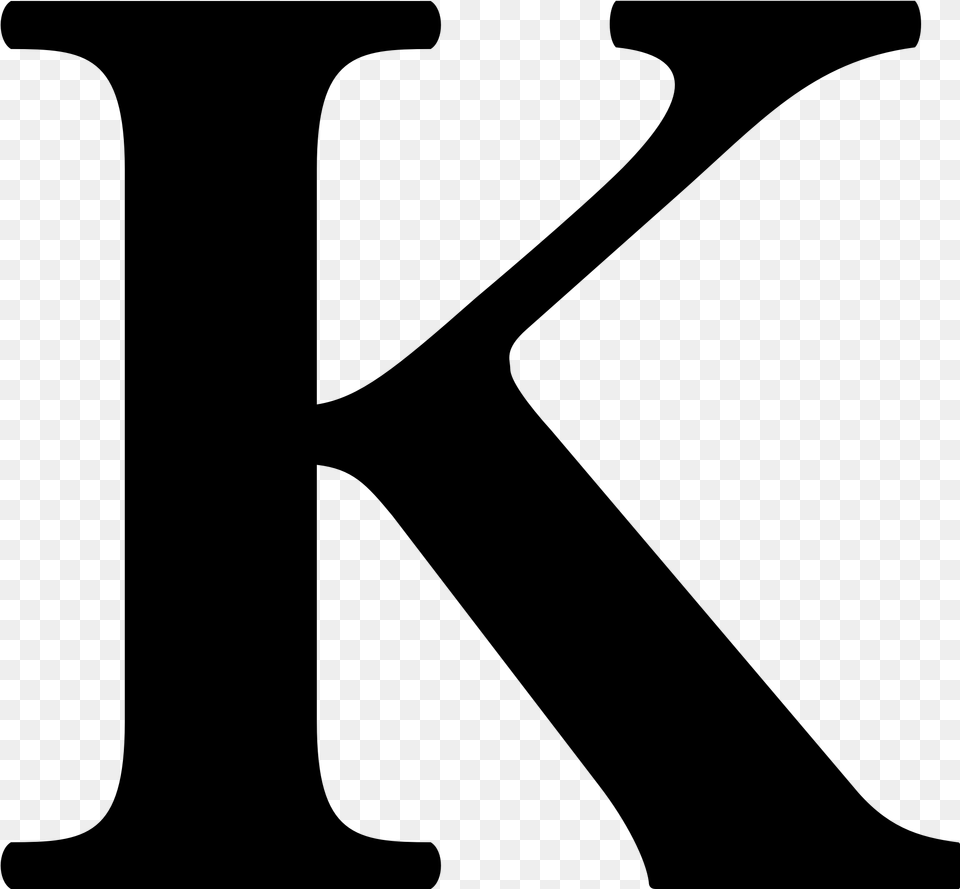 Letter K Katch Kan, Gray Free Transparent Png