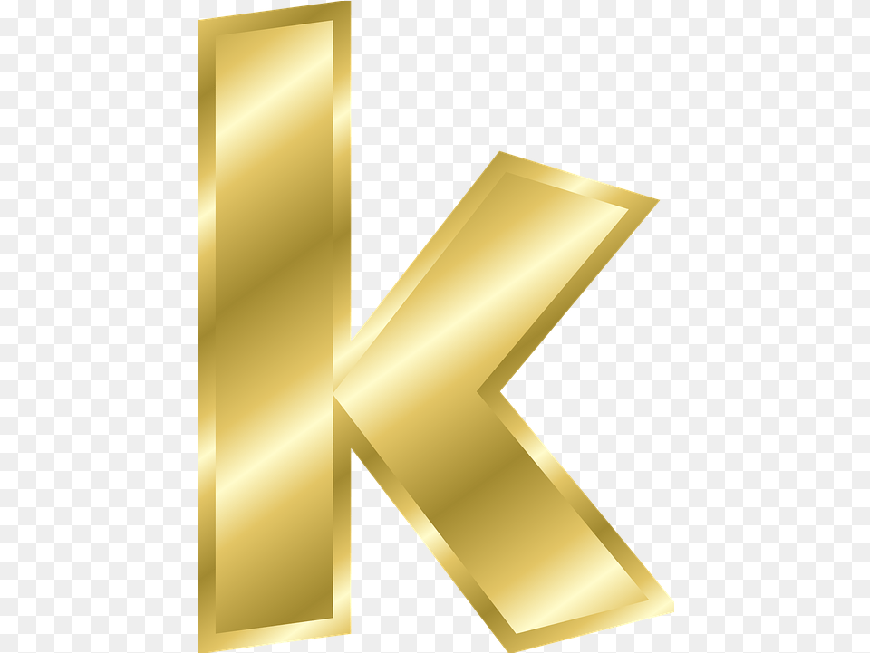 Letter K Lowercase Letter K Gold, Text Free Png Download