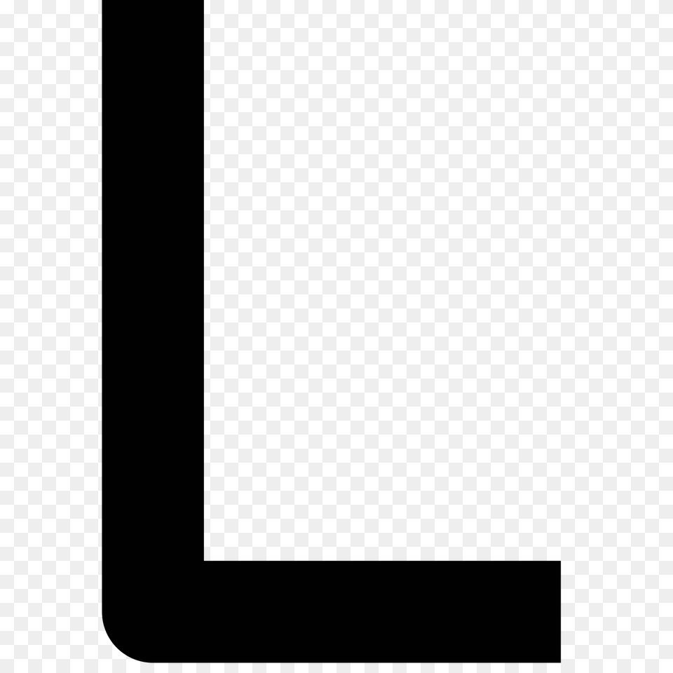 Letter L, Gray Free Png