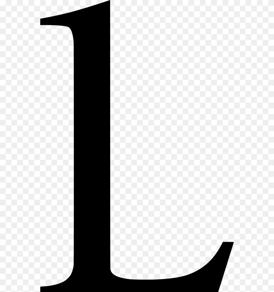 Letter L, Gray Free Transparent Png