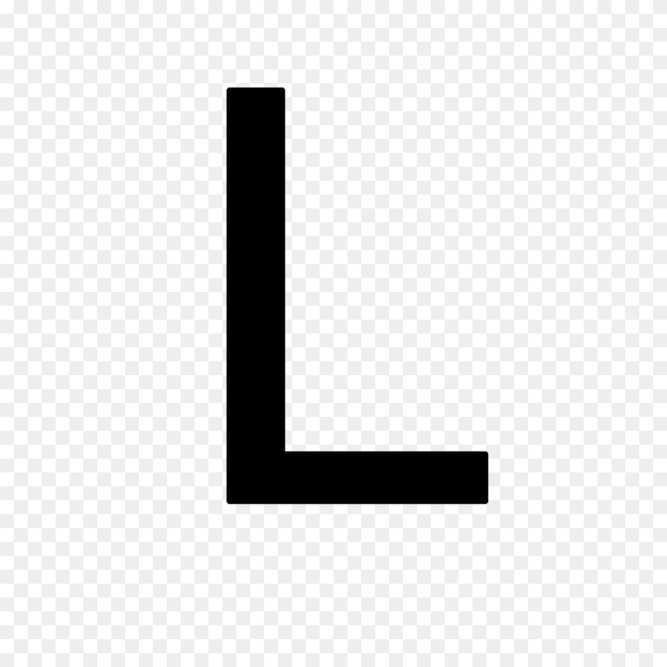 Letter L, Gray Png