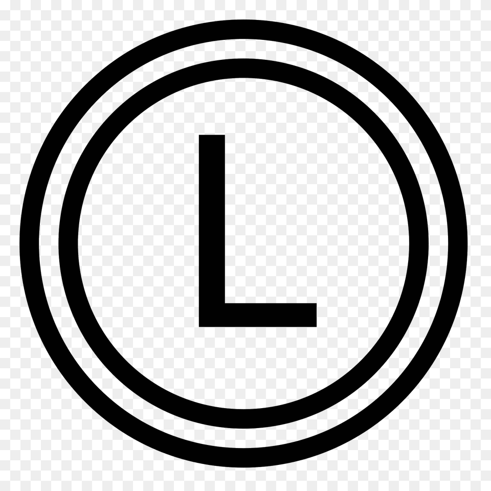Letter L, Gray Png