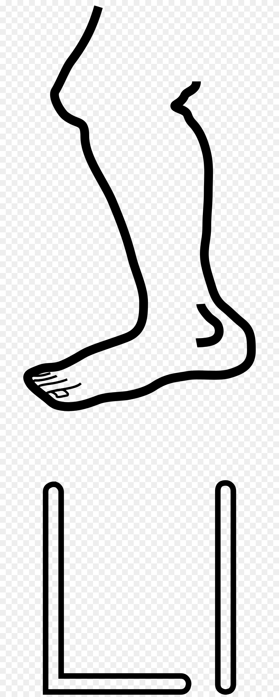 Letter L Clipart Of Leg, Gray Png