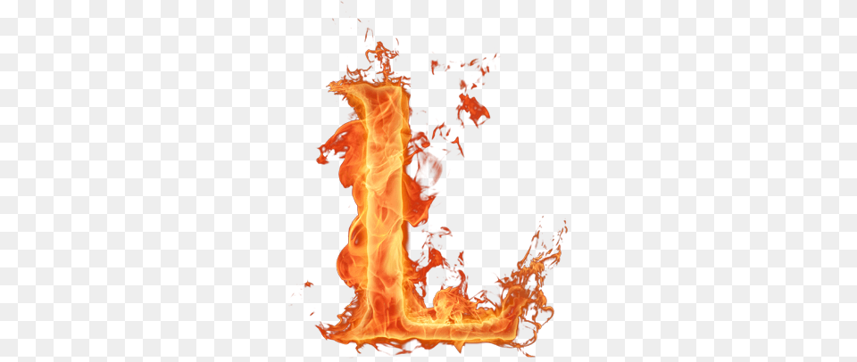 Letter L Fire Letter L, Flame, Bonfire Free Png