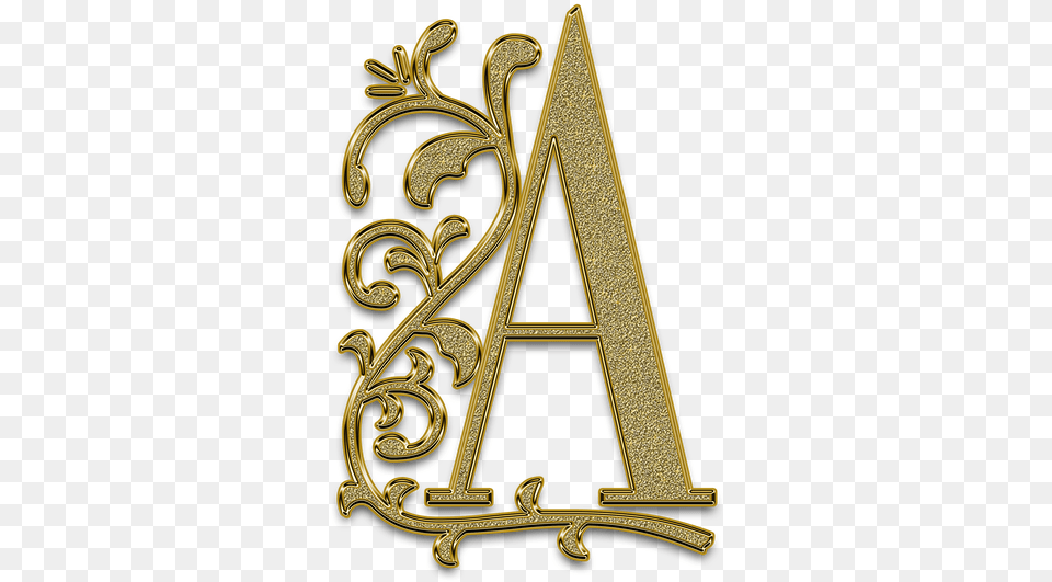 Letter Litera Monogram Vintage Pattern Ornament Litera Letters Capital, Gold, Text, Symbol, Logo Png Image