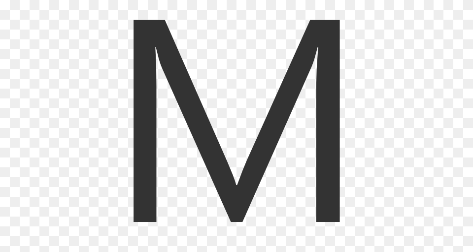 Letter M, Gray Free Png