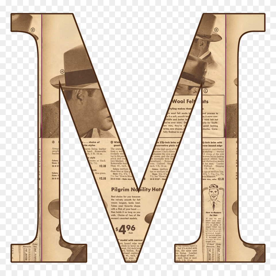 Letter M, Adult, Male, Man, Person Png Image