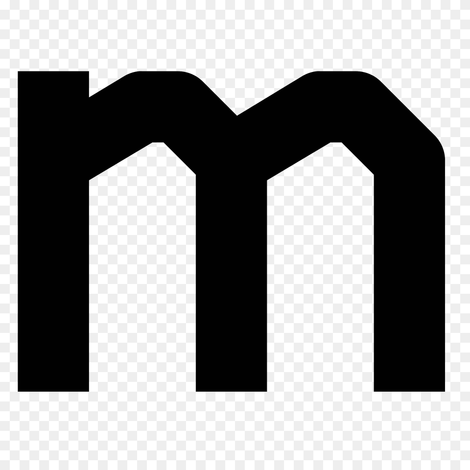 Letter M, Gray Png Image