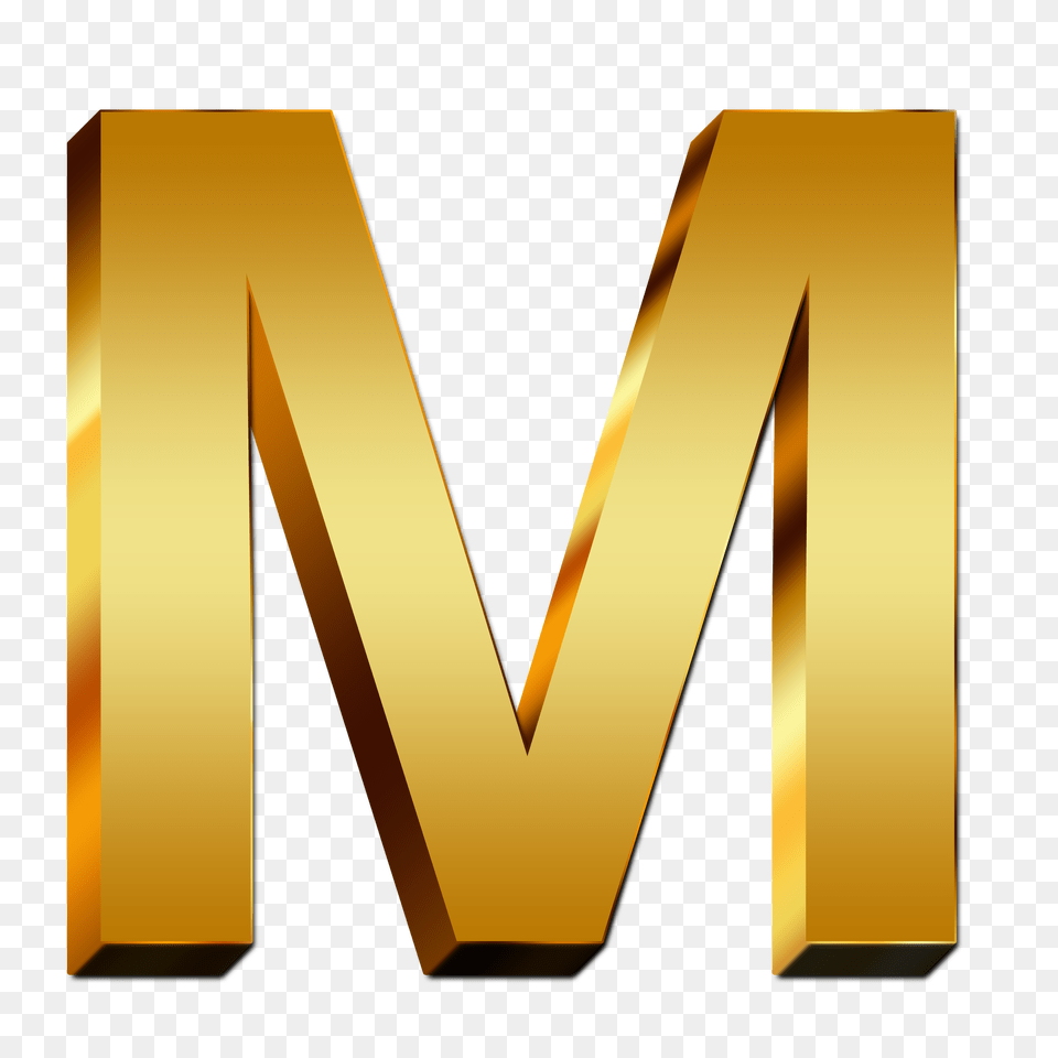 Letter M, Gold, Text Png