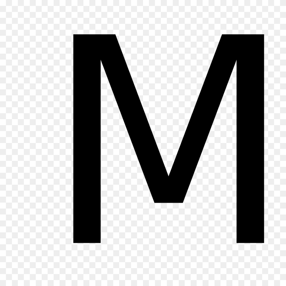 Letter M, Gray Free Png