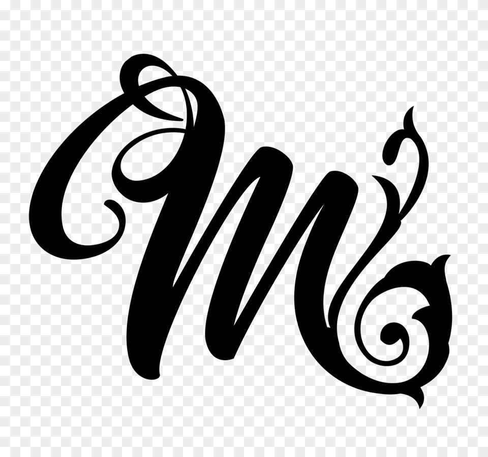 Letter M, Silhouette Png Image