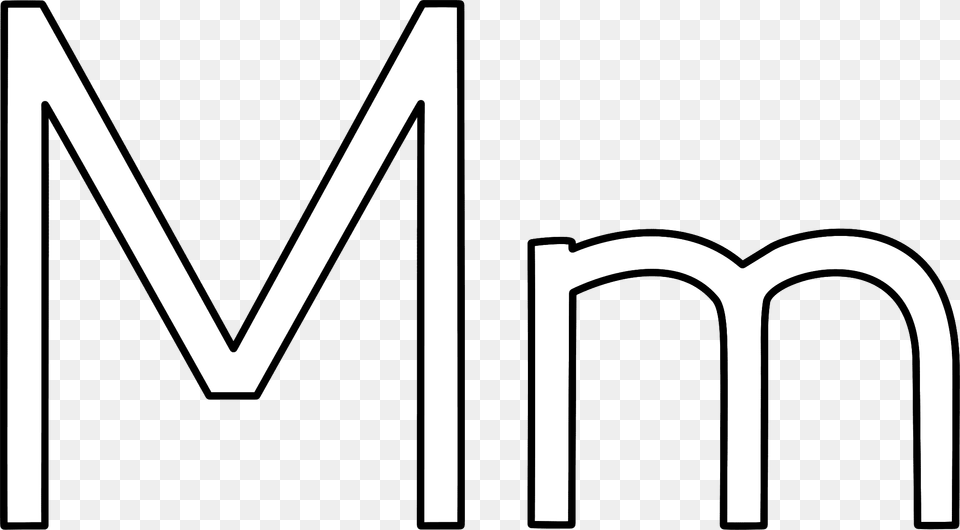 Letter M, Bow, Weapon Png Image