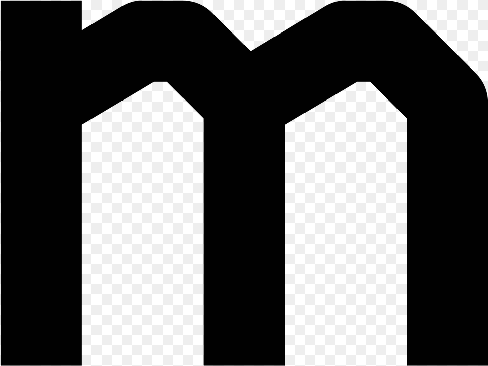 Letter M, Gray Free Png Download