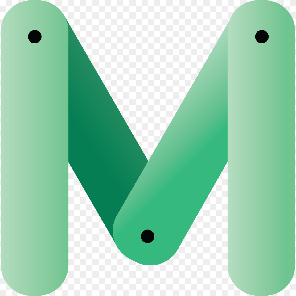 Letter M, Green Png Image