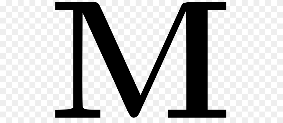 Letter M, Gray Free Png