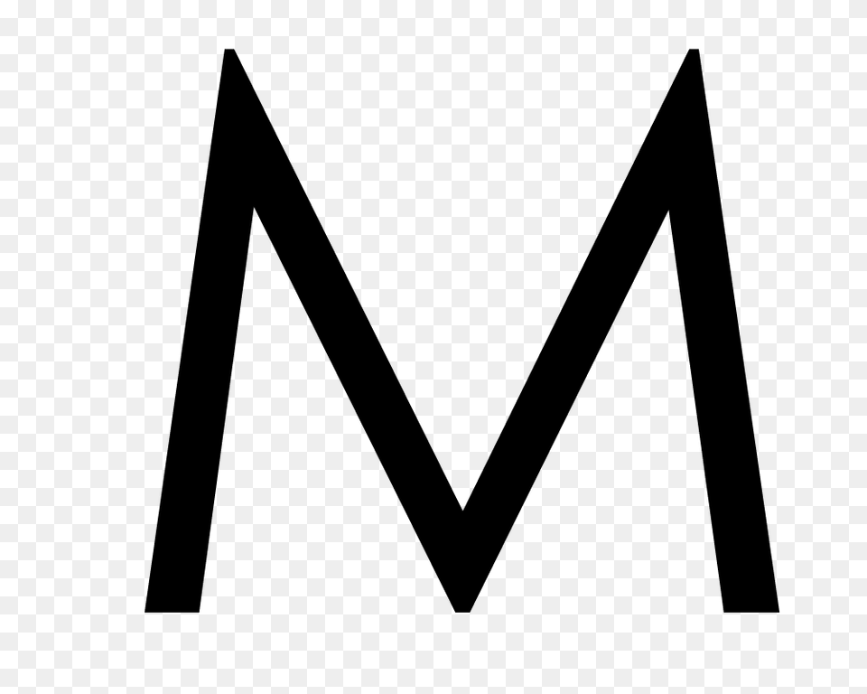 Letter M, Gray Free Transparent Png