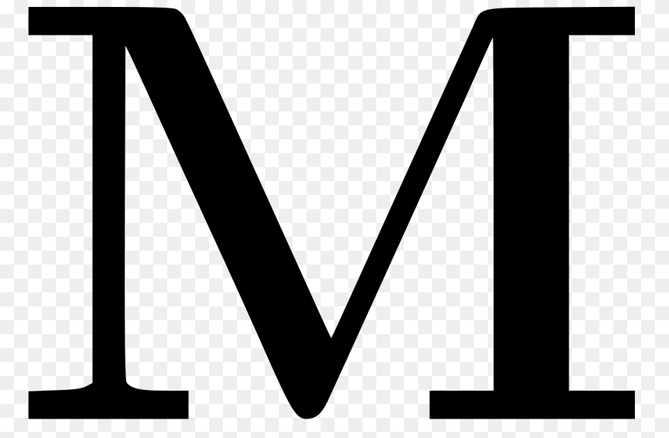 Letter M, Gray Png Image