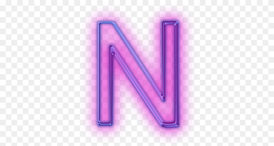 Letter N, Light, Neon, Purple, Electronics Free Png Download