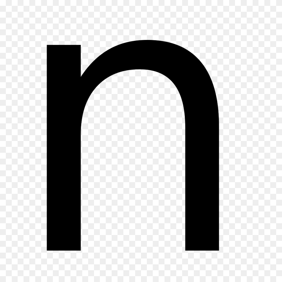 Letter N, Gray Free Png