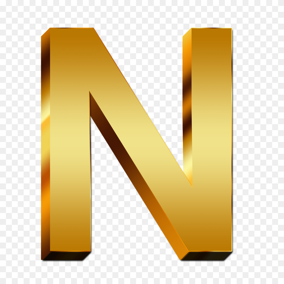Letter N, Gold, Text, Number, Symbol Png Image
