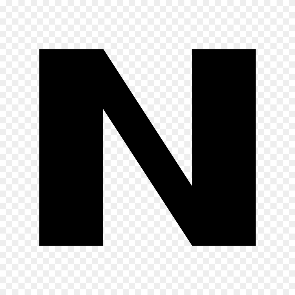 Letter N, Gray Png Image