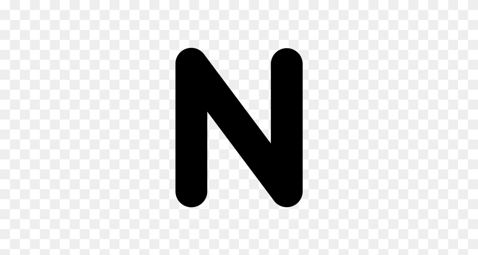Letter N, Gray Free Transparent Png