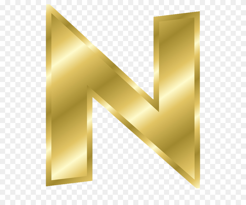 Letter N, Gold, Text Free Png