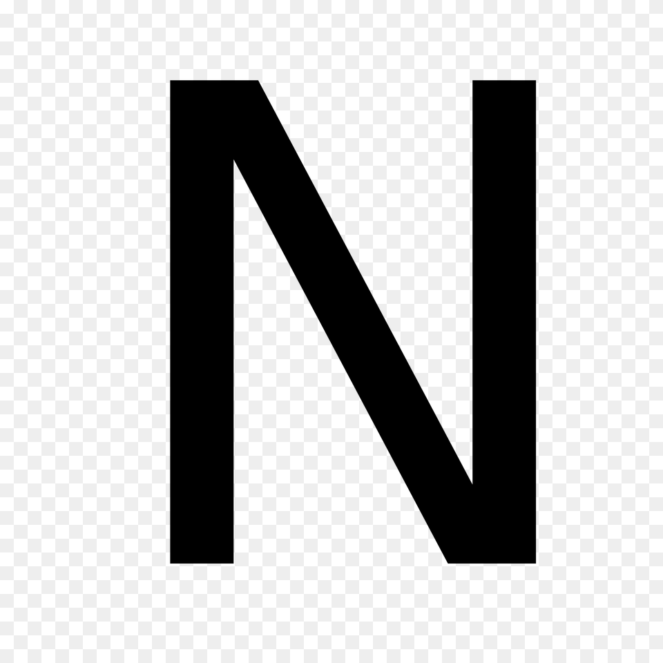Letter N, Gray Free Png Download