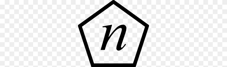 Letter N In A Pentagon Clip Art, Sign, Symbol, Text, Number Free Transparent Png