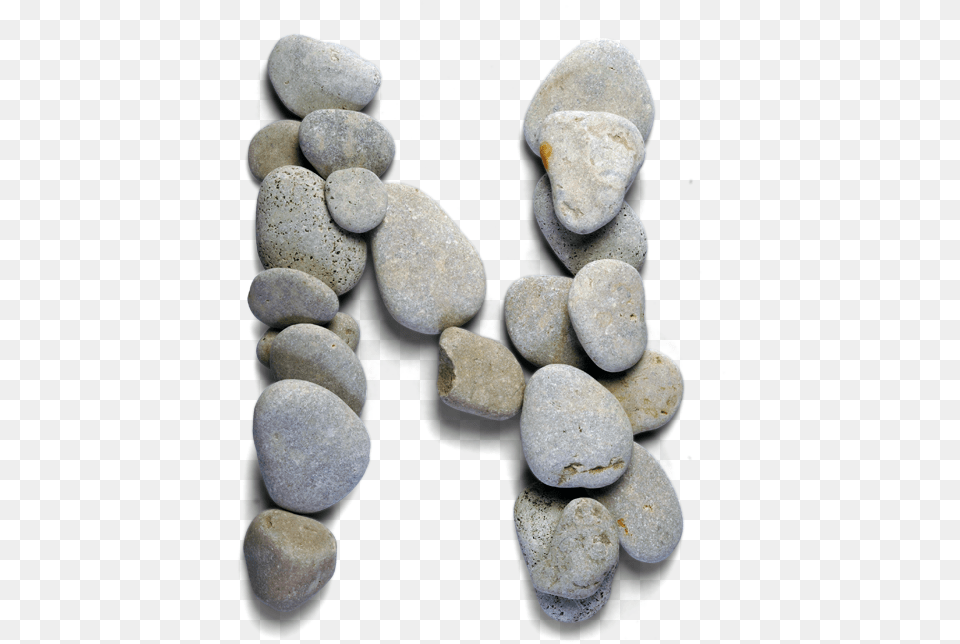 Letter N Of The Spa Stones Font Pebble, Rock, Fungus, Plant Png