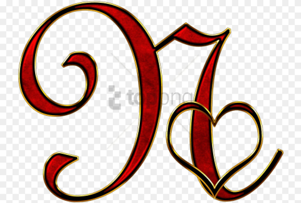 Letter N With Heart Image Valentine Alphabet Letters J, Symbol, Text, Ampersand Free Transparent Png