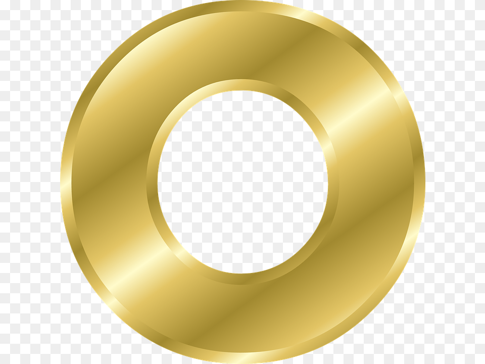 Letter O, Gold, Disk, Text Free Png Download