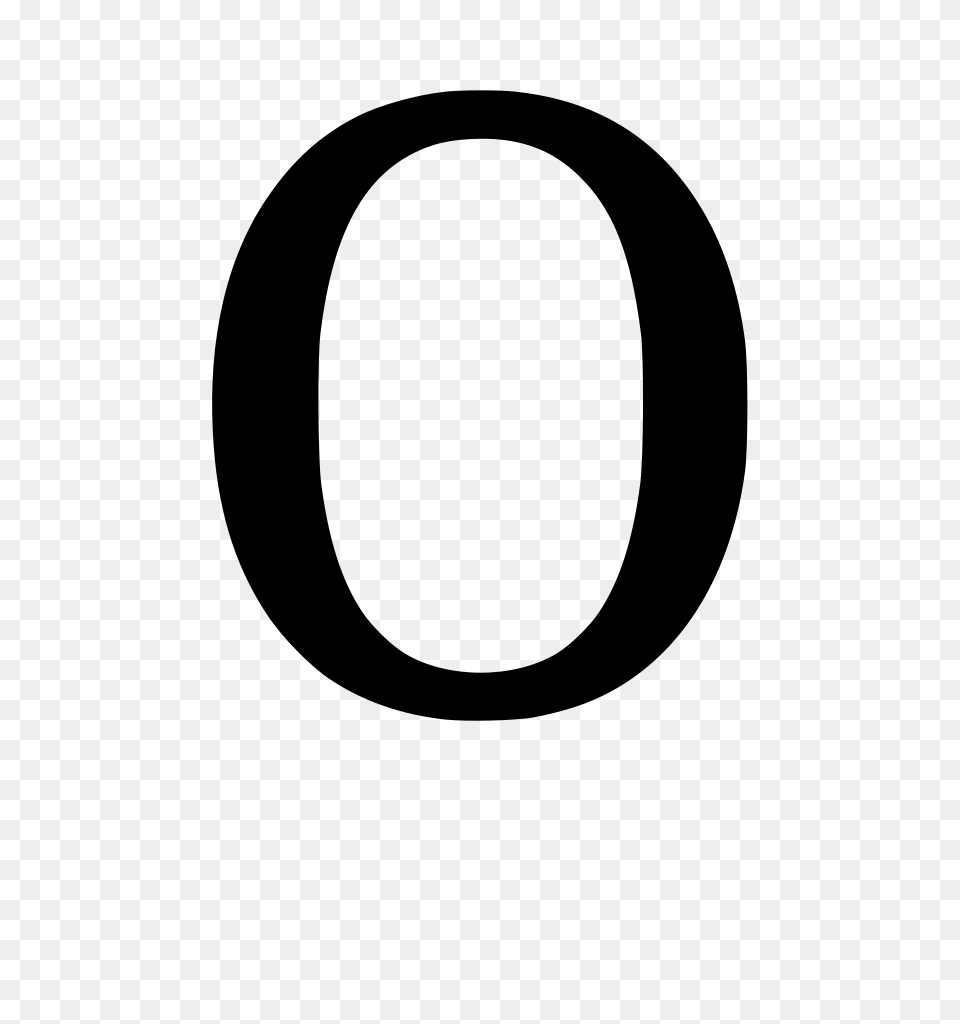 Letter O, Gray Free Png Download